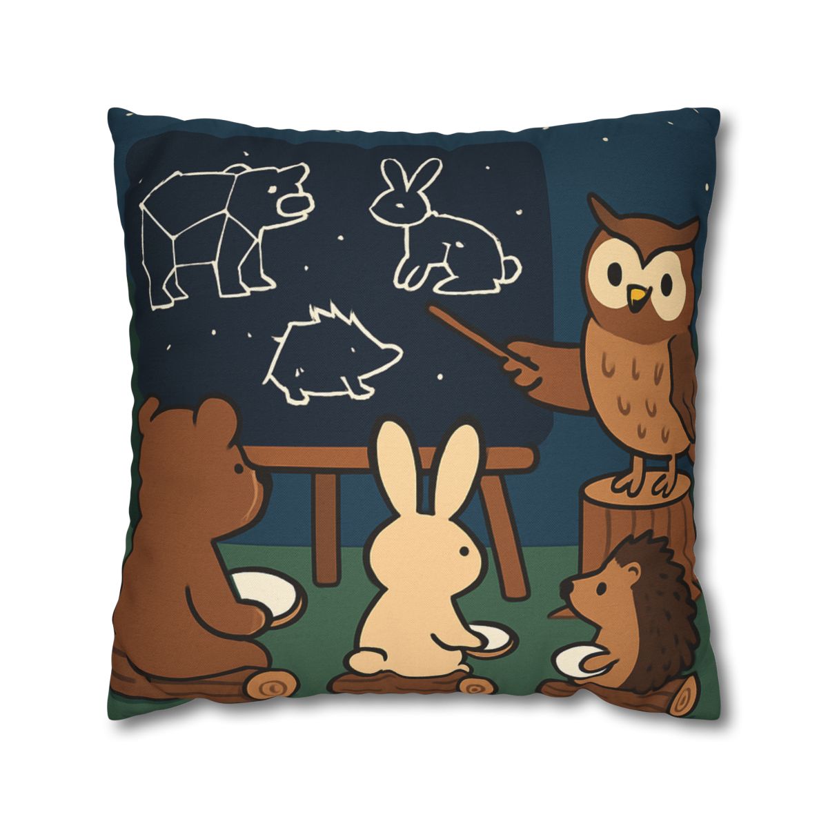 Constellation Classroom Of Forest Animals trendy patterned pillow cases