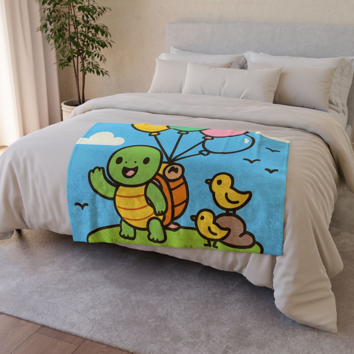 Balloon Island Adventure warm winter blankets