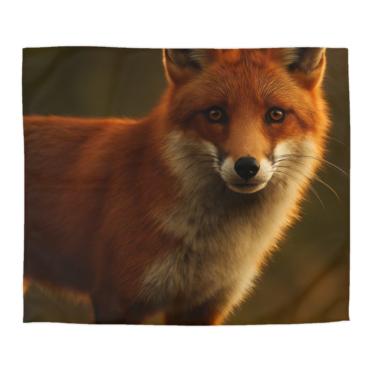 Ember Thicket Red Fox designer printed duvets