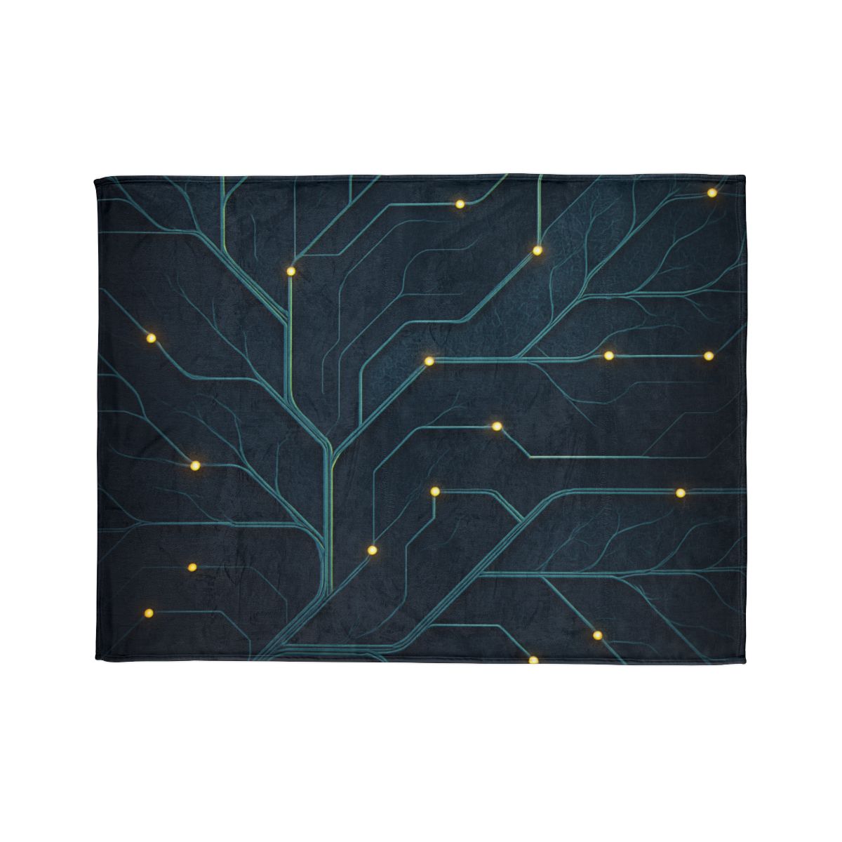 Leaf Vein Circuit Filigree personalized cozy blankets