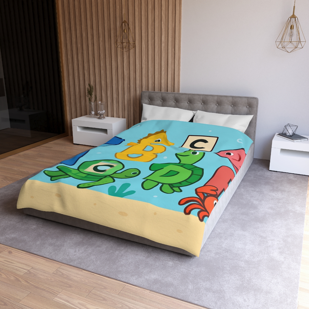 Coral Reef Alphabet Parade custom duvets