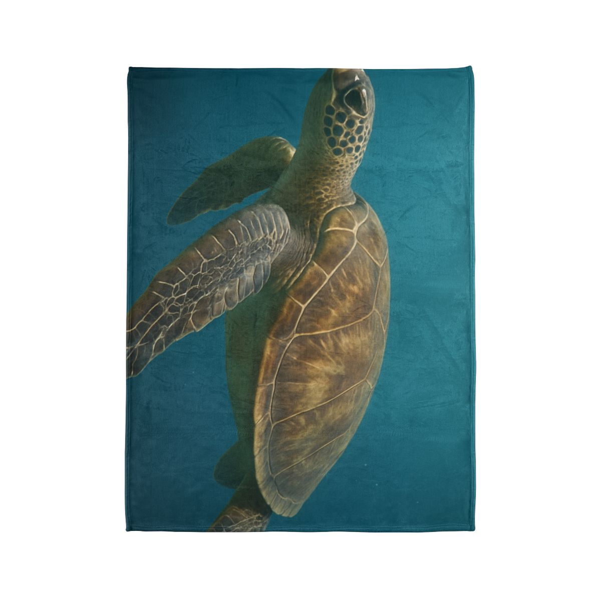 Emerald Drift Green Sea Turtle unique gift blankets
