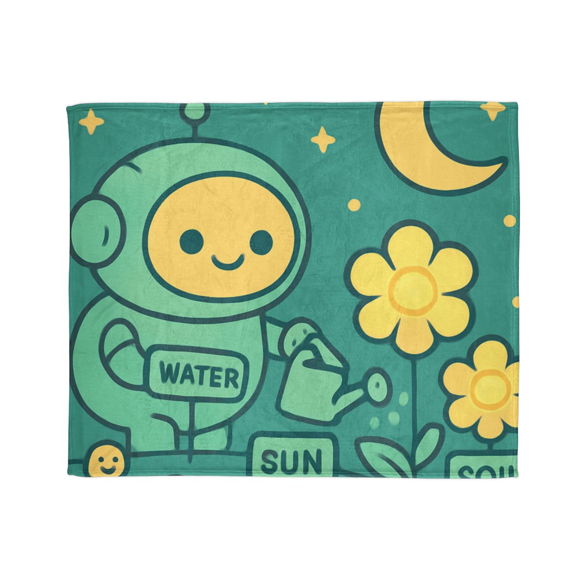 Robot Gardener And The Moonflower Patch warm winter blankets