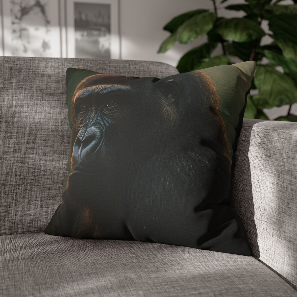 Silent Guardian Mountain Gorilla designer print pillow cases