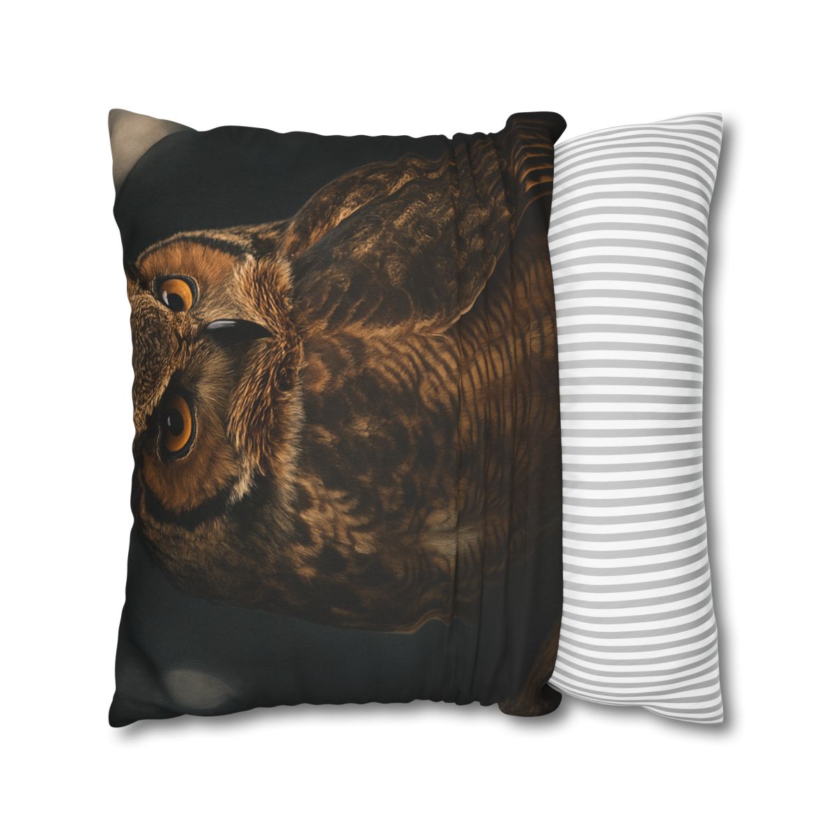 Starlit Perch Great Horned Owl soft cotton pillow cases