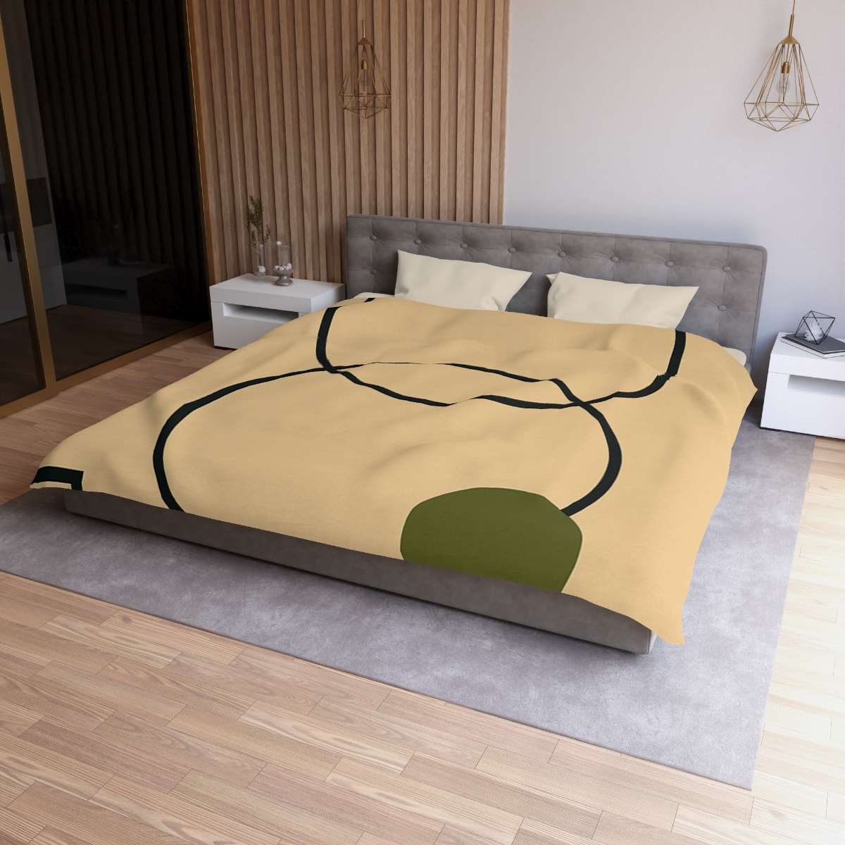 Aligned Rings With Corner Steps soft comforter duvets