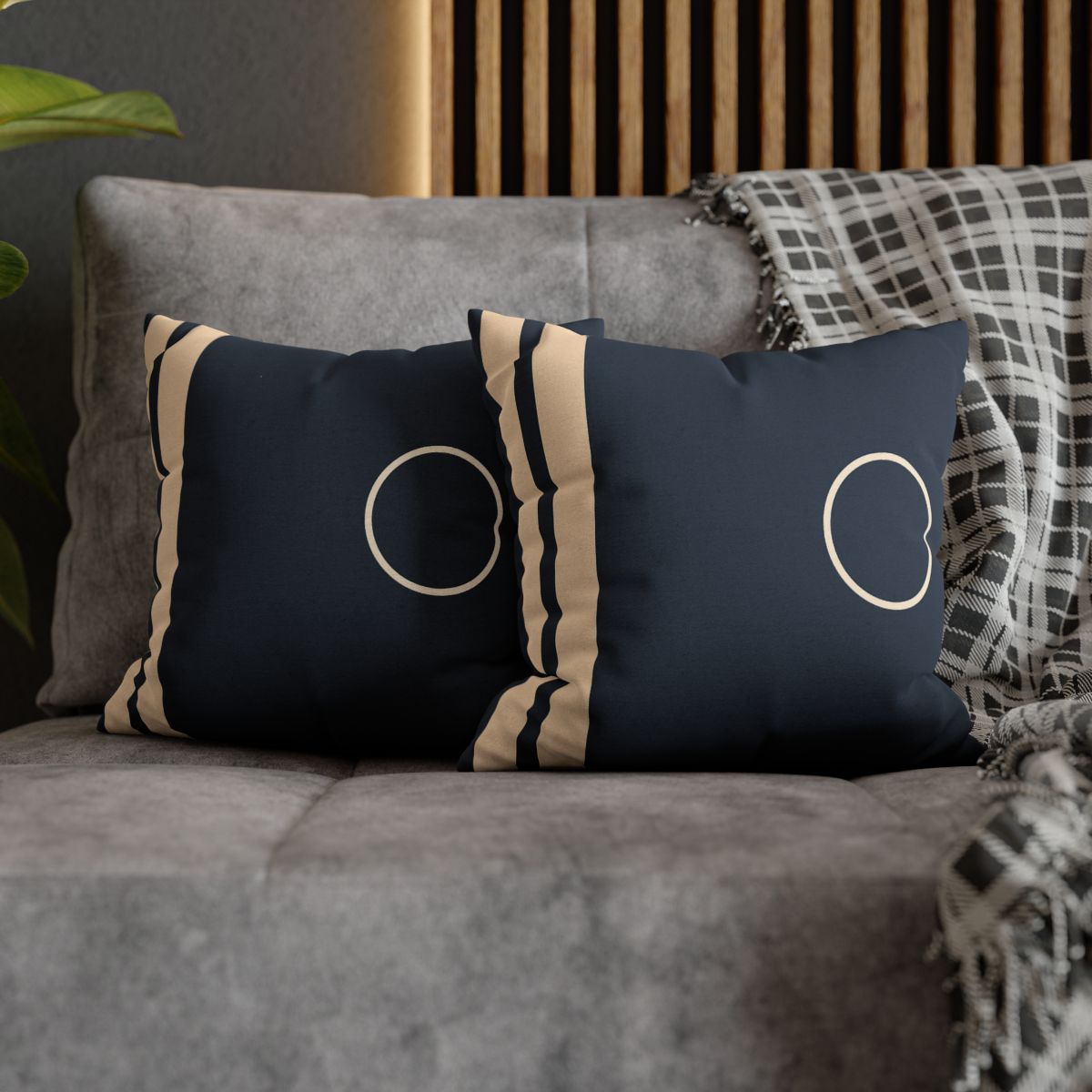 Quiet Column And Floating Ring designer print pillow cases