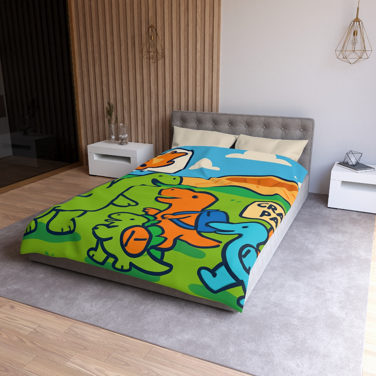 Cosmic Dino Field Trip unique patterned duvets