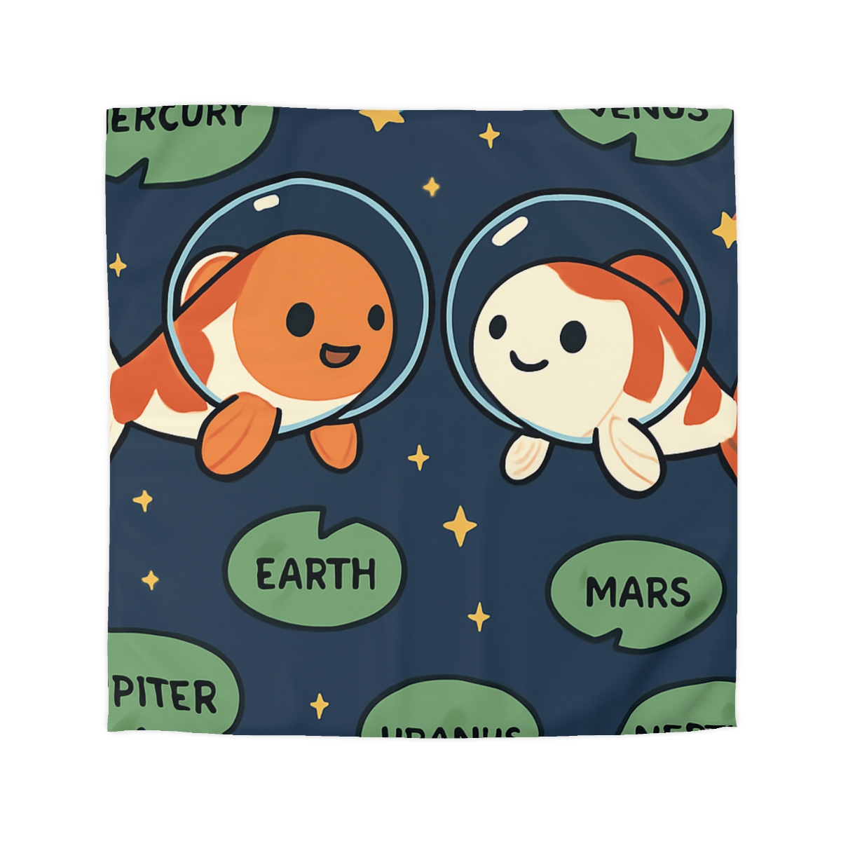 Cosmic Koi Classroom personalized bedding duvets