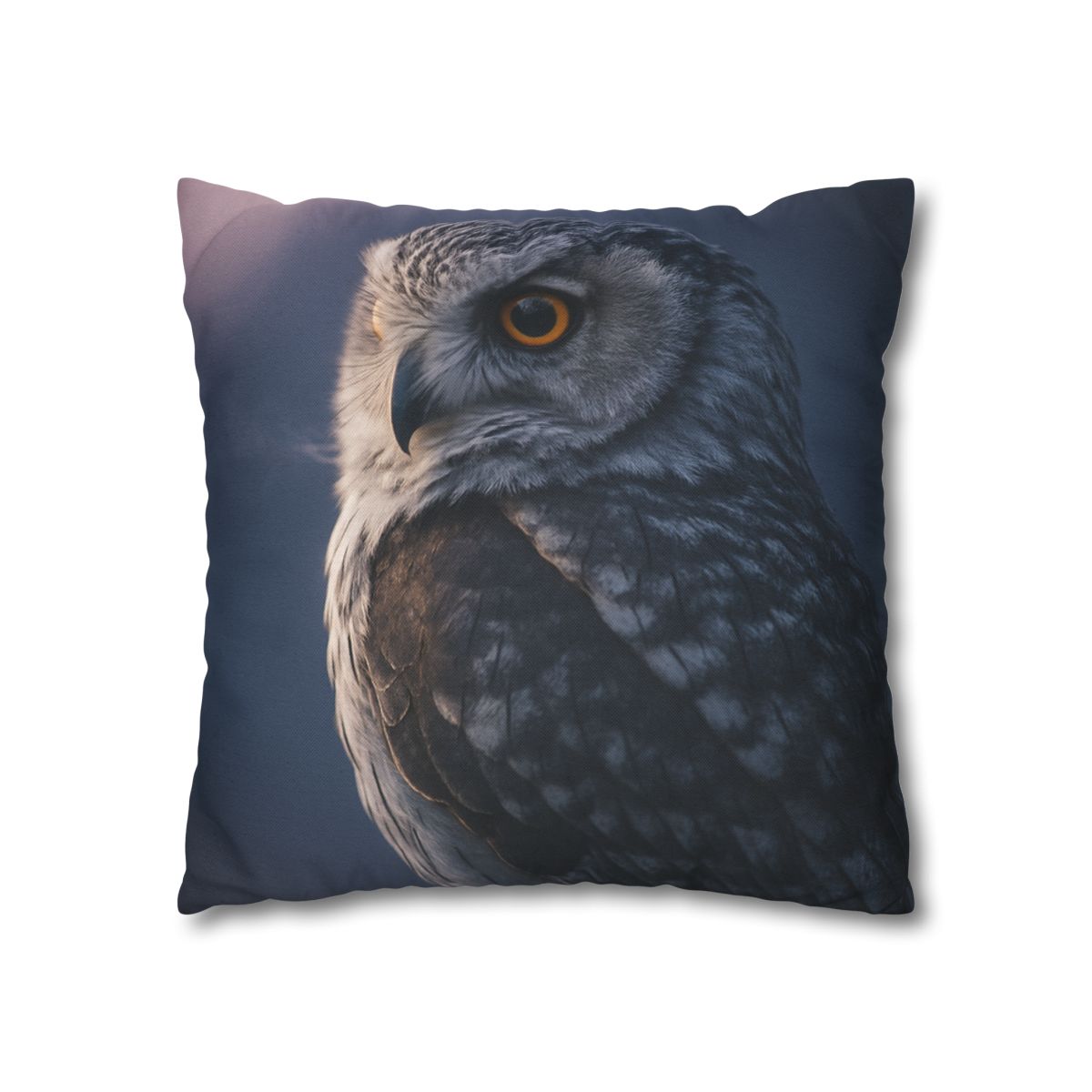 Twilight Watcher Snowy Owl designer print pillow cases