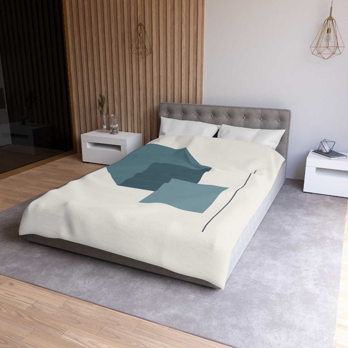 Stepped Rectangle Orbits personalized bedding duvets