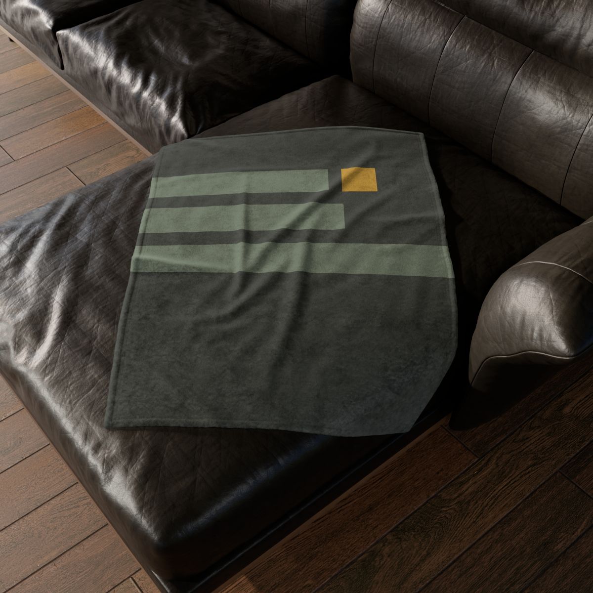 Offset Trio Of Vertical Bars soft fleece blankets