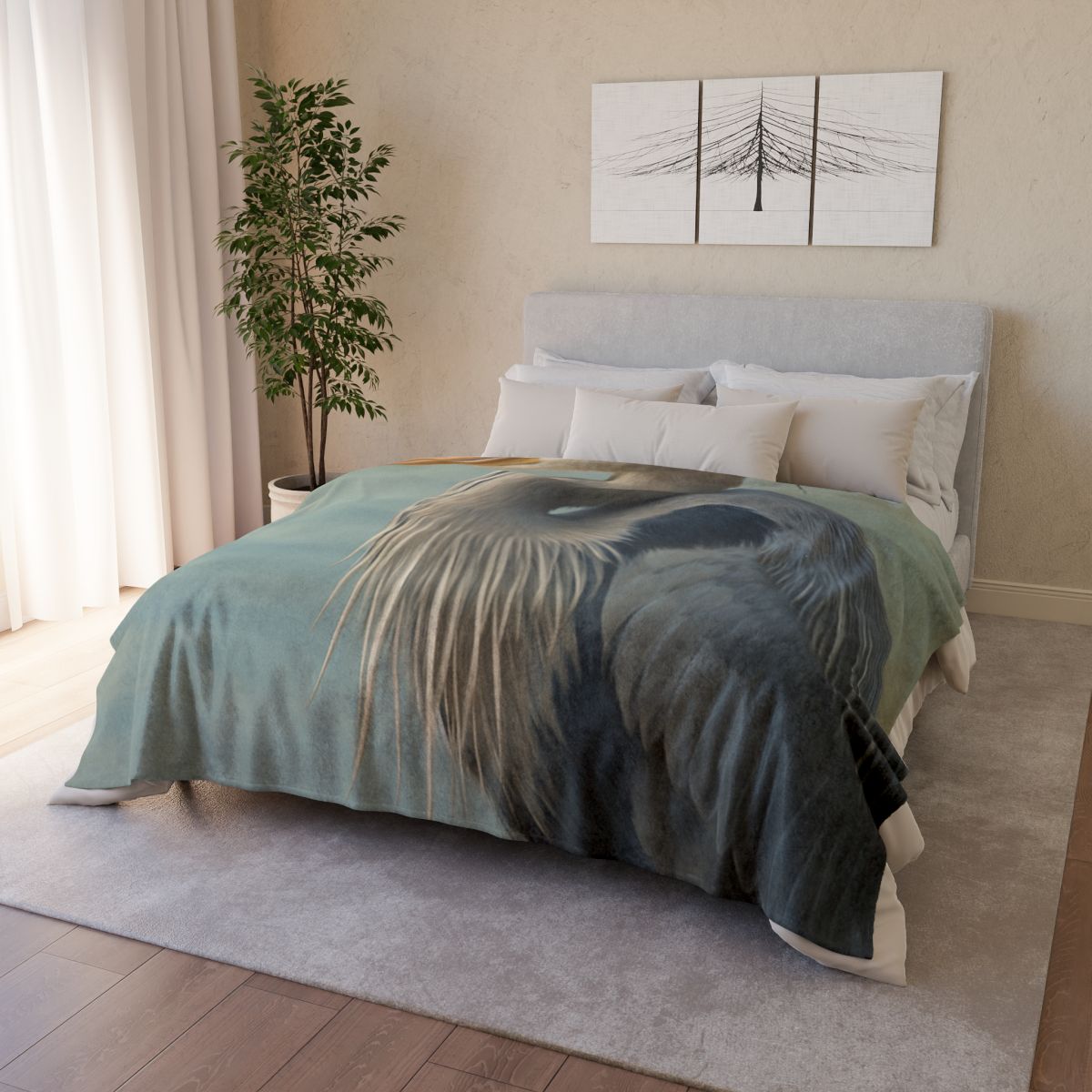 Harbor Watch Great Blue Heron warm winter blankets