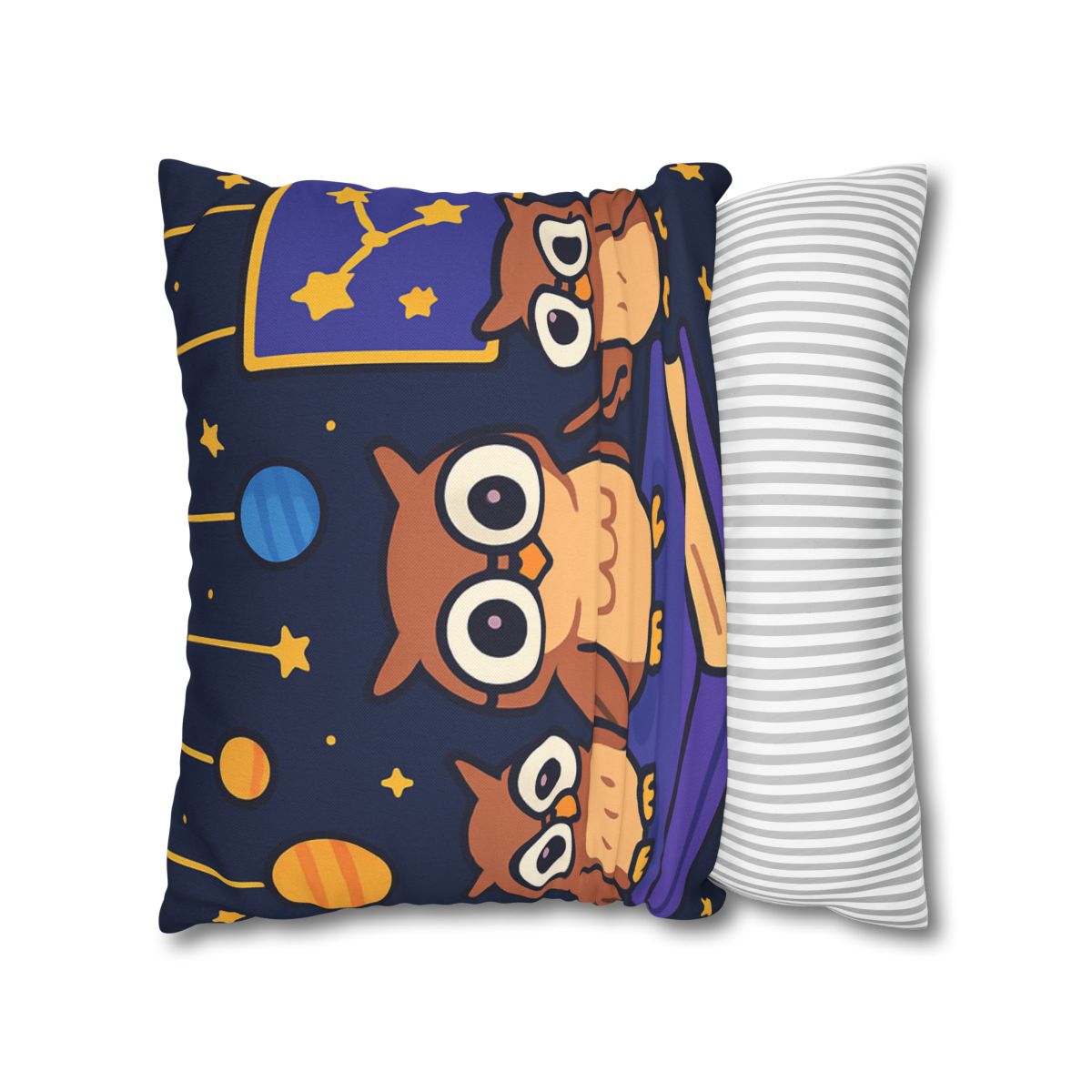 Galaxy Library Of The Wise Owls trendy patterned pillow cases