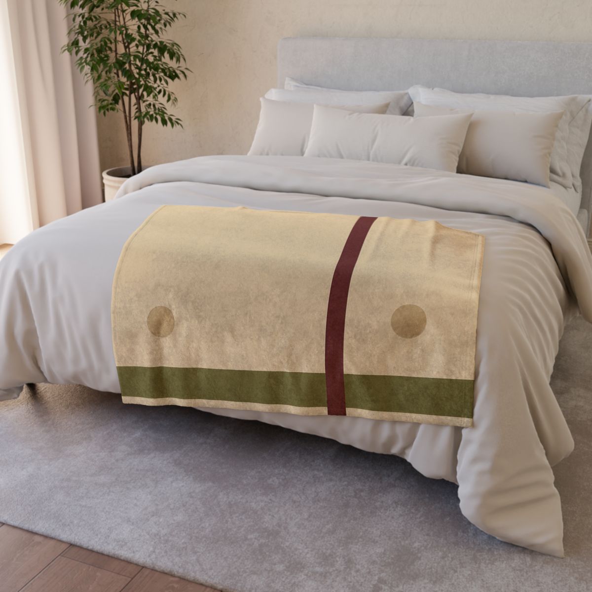 Low Horizon Bar And Tall Post soft fleece blankets