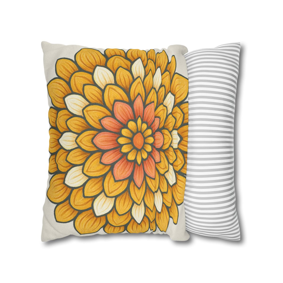 Floret Burst Mandala custom pillow cases
