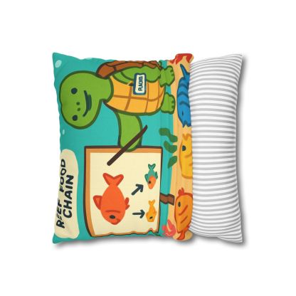 Coral Classroom Sea Turtle Guide trendy patterned pillow cases