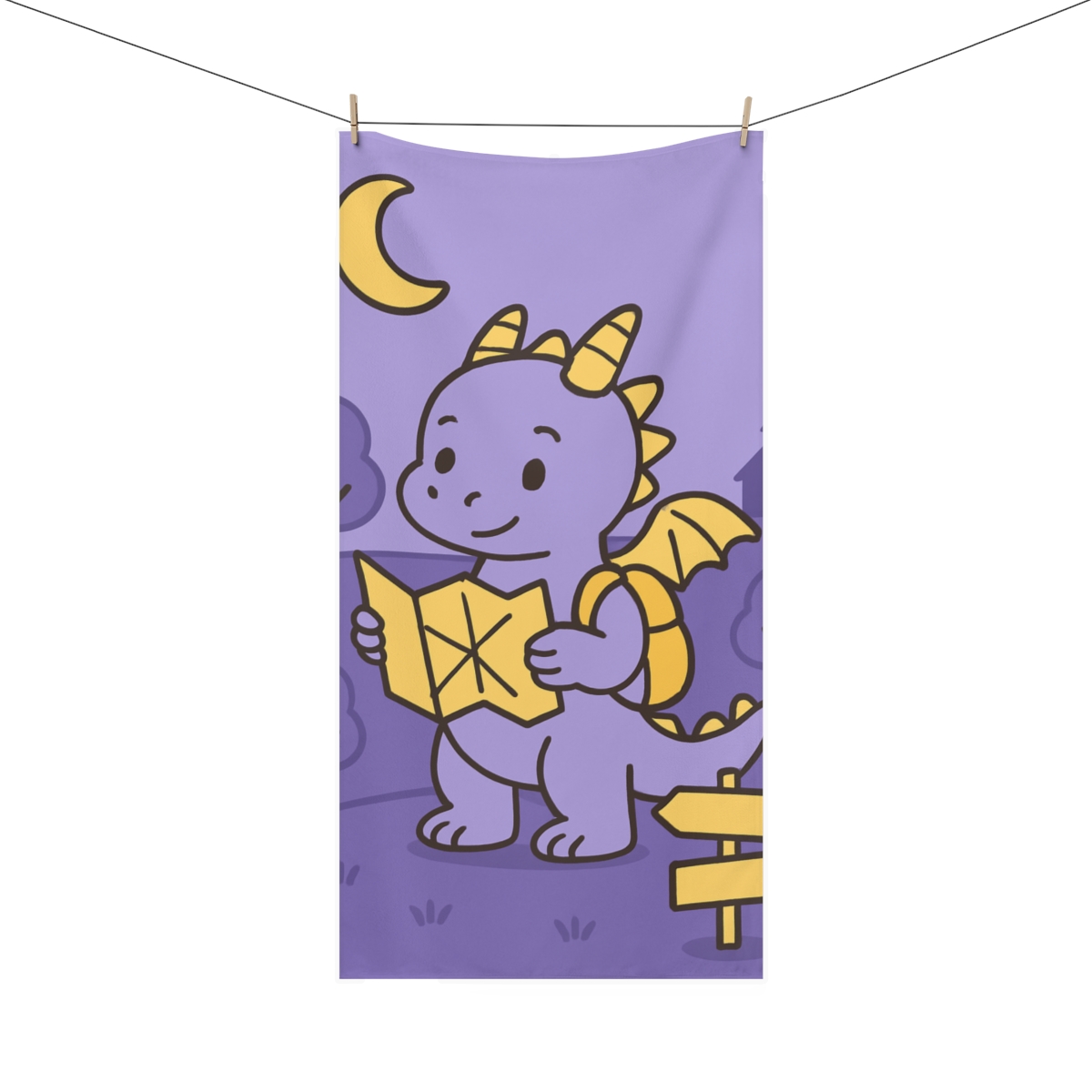 Moonlight Dragon School comfortable face towels