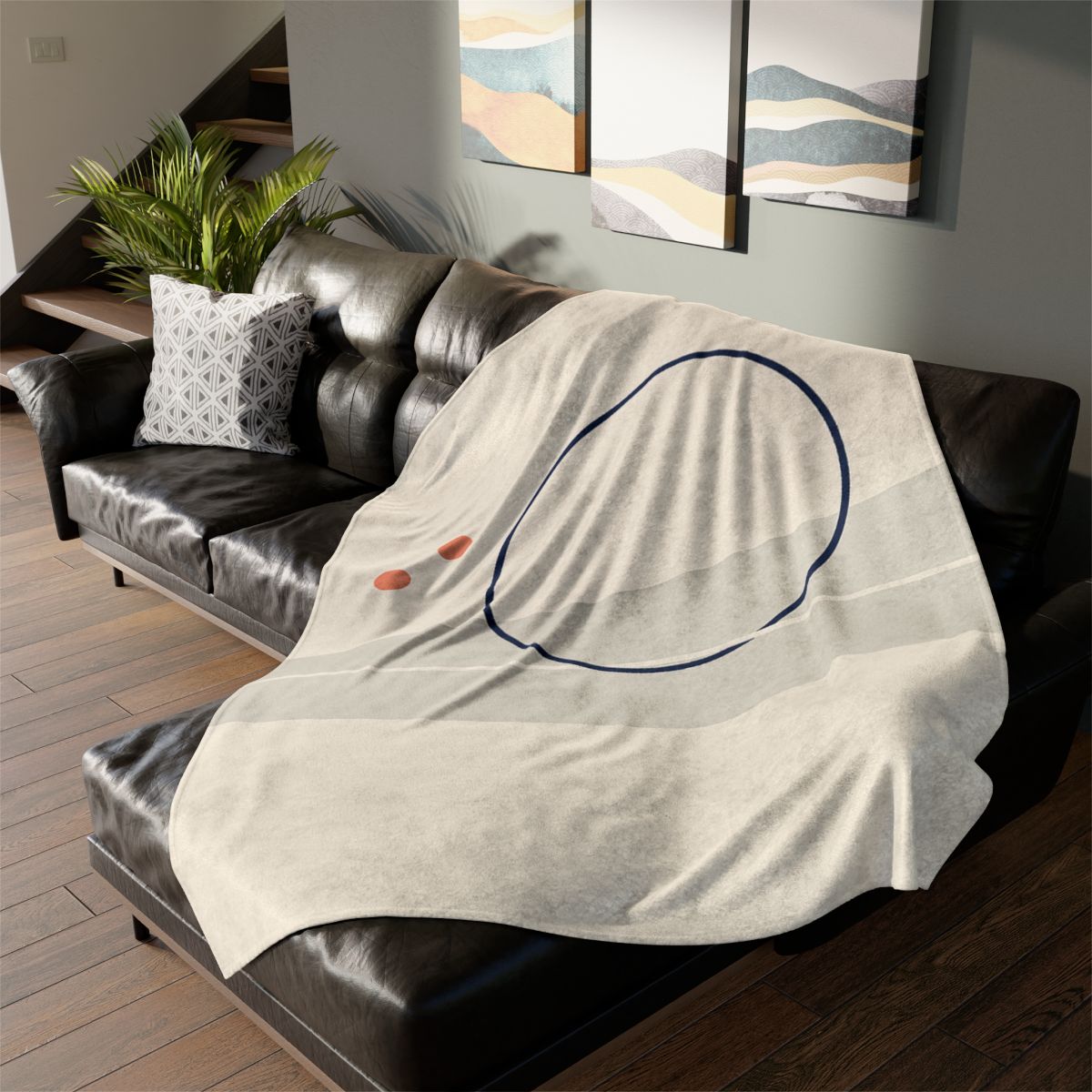 Quiet Orbit With Split Panel stylish throw blankets