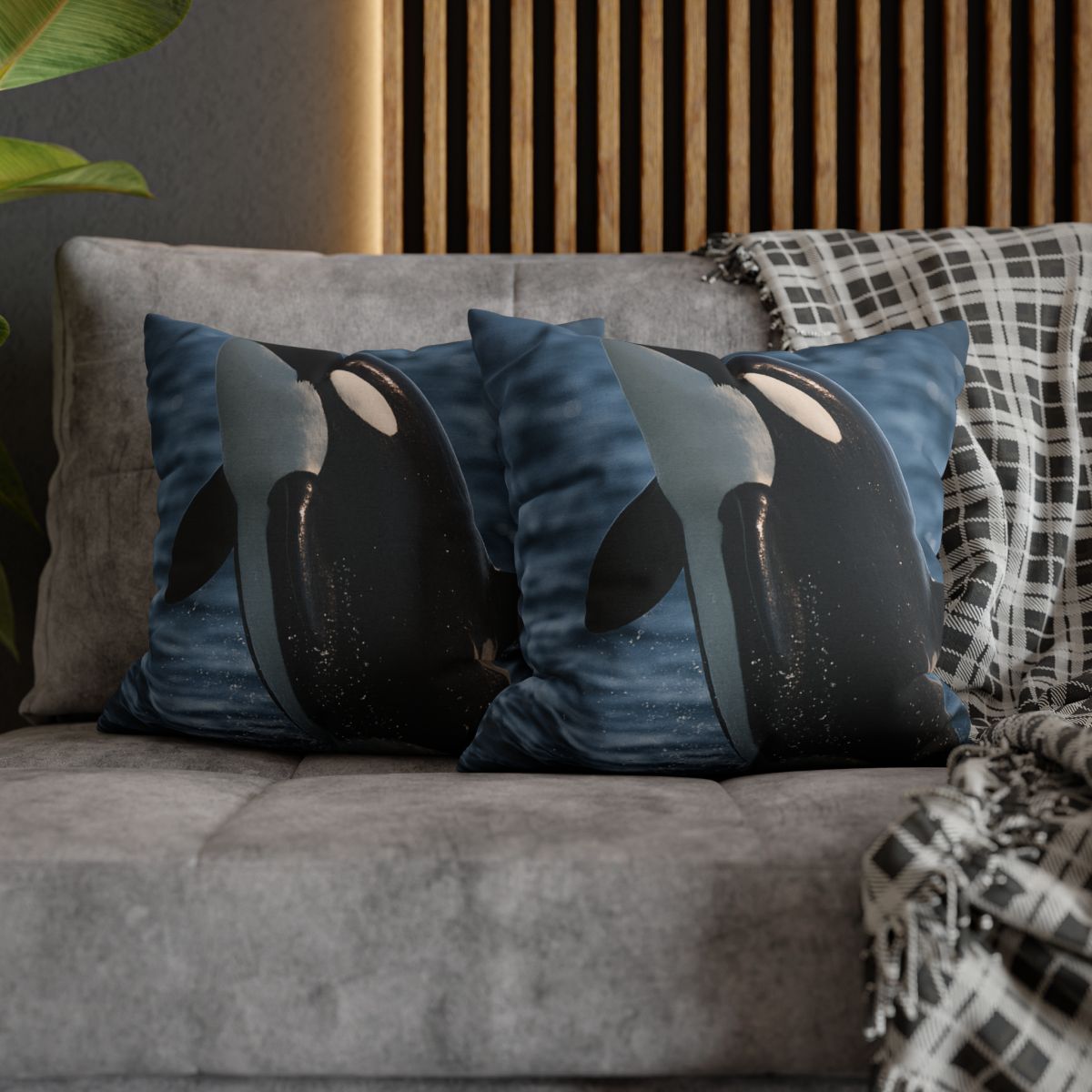 Tidal Monarch Orca soft cotton pillow cases