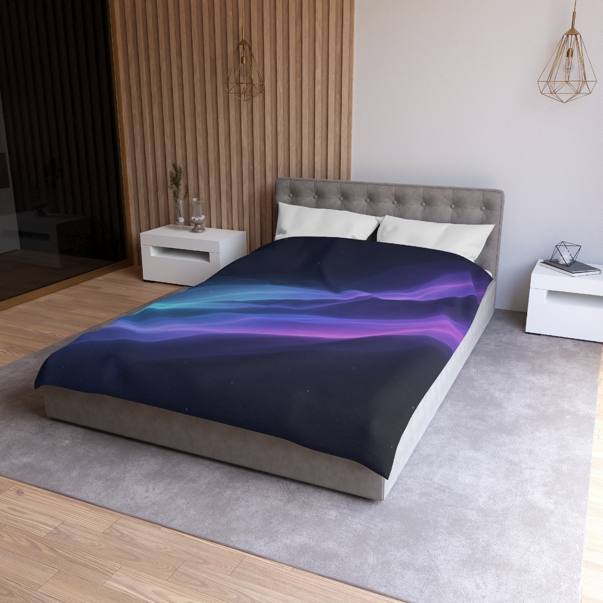 Prismatic Ion Veil Drift unique patterned duvets