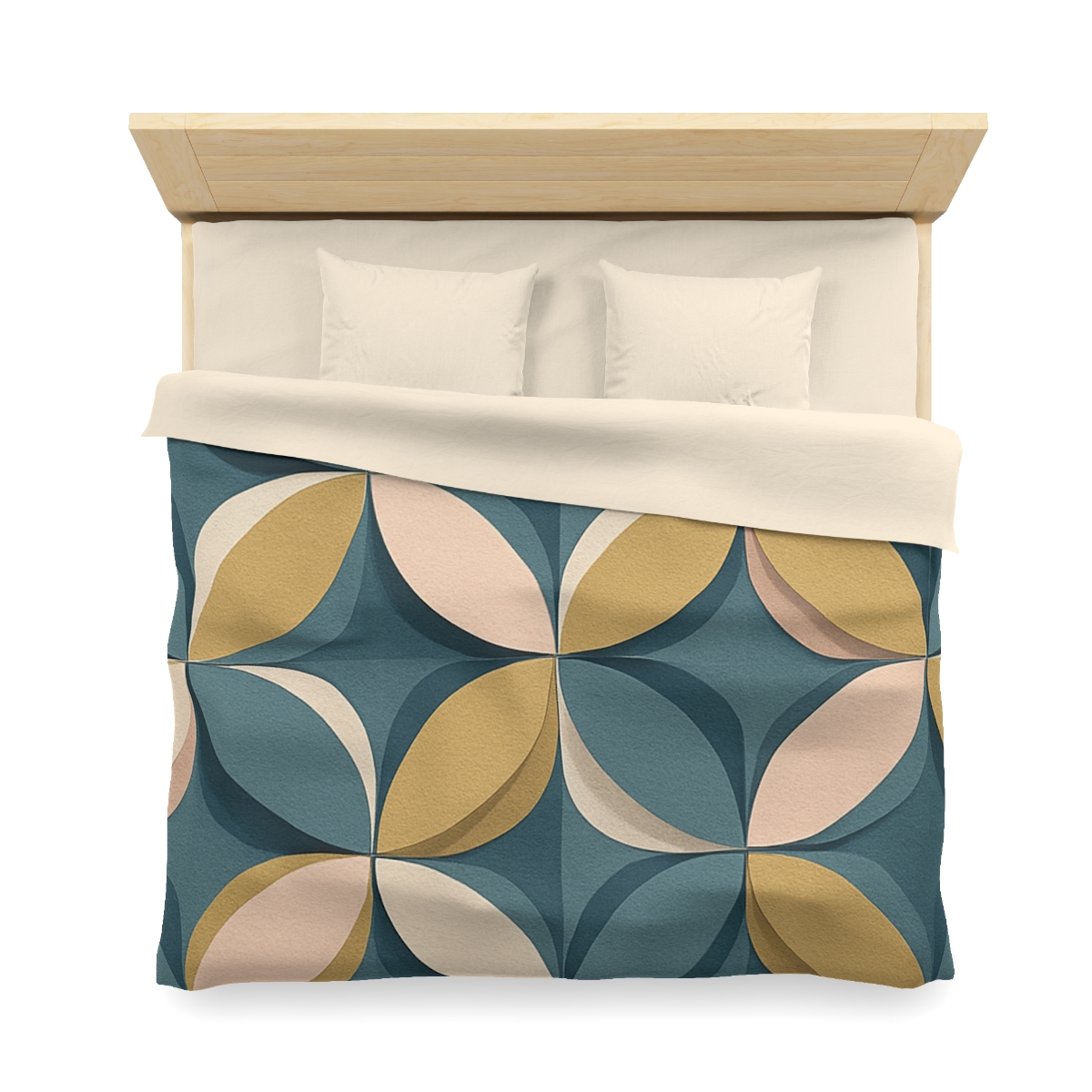 Petal Ripple Grid designer printed duvets