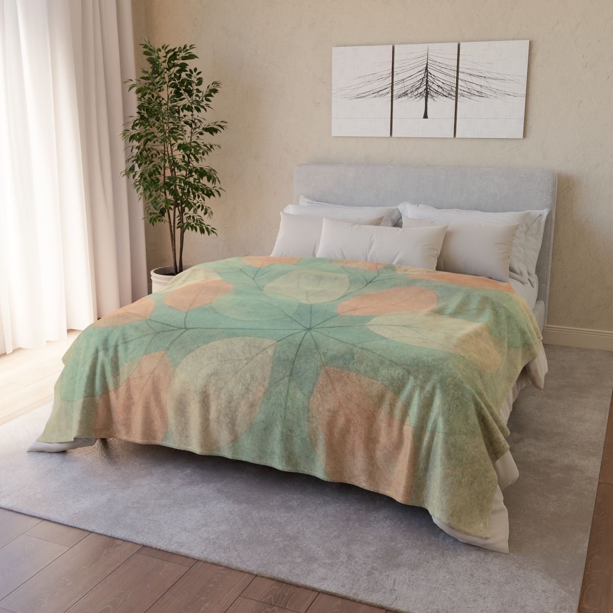 Petal Constellation Mesh designer printed blankets