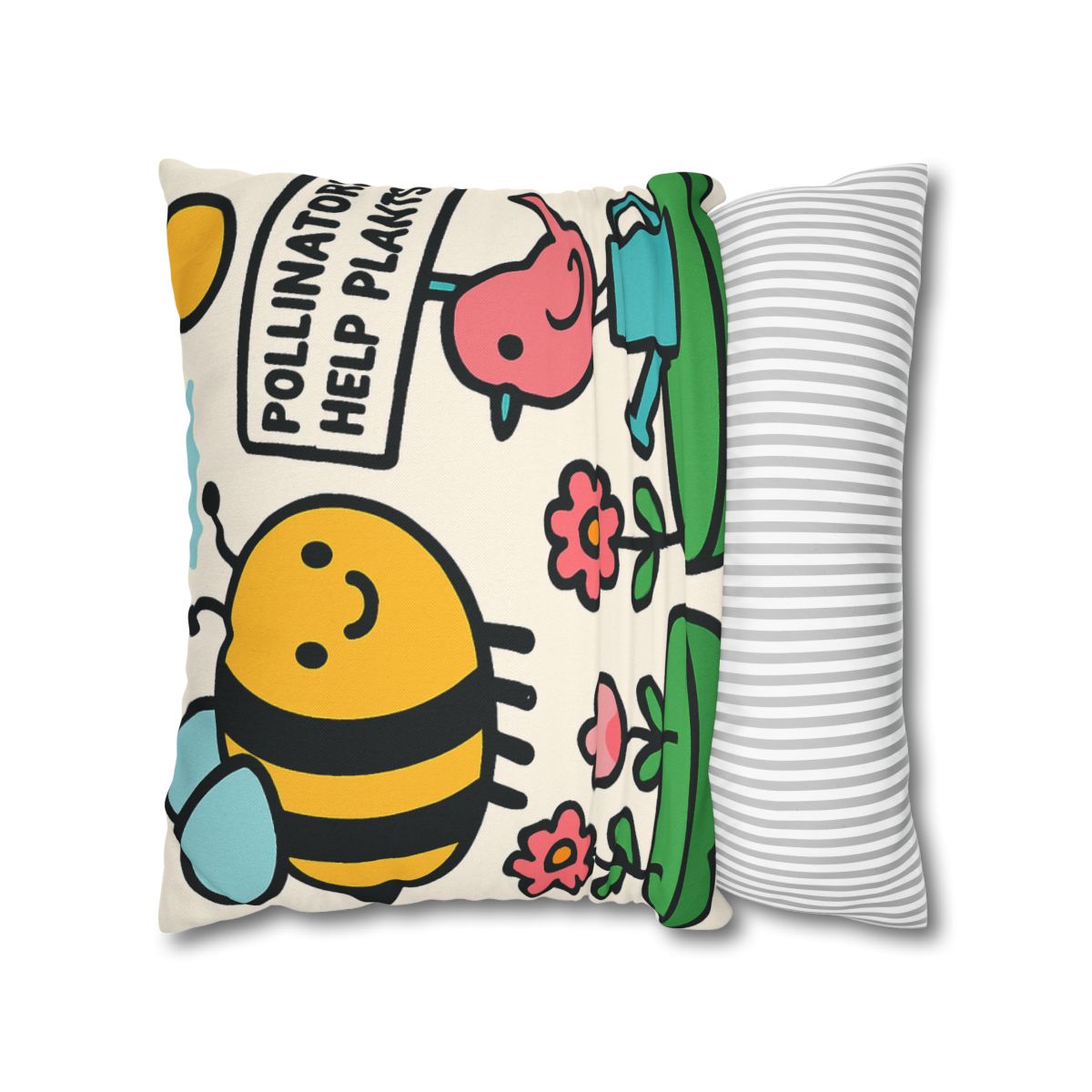 Sky Garden Of Floating Islands And Pollinator Facts personalized pillow covers