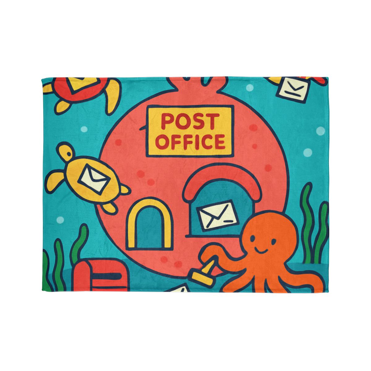 Coral Reef Planet Post Office warm winter blankets