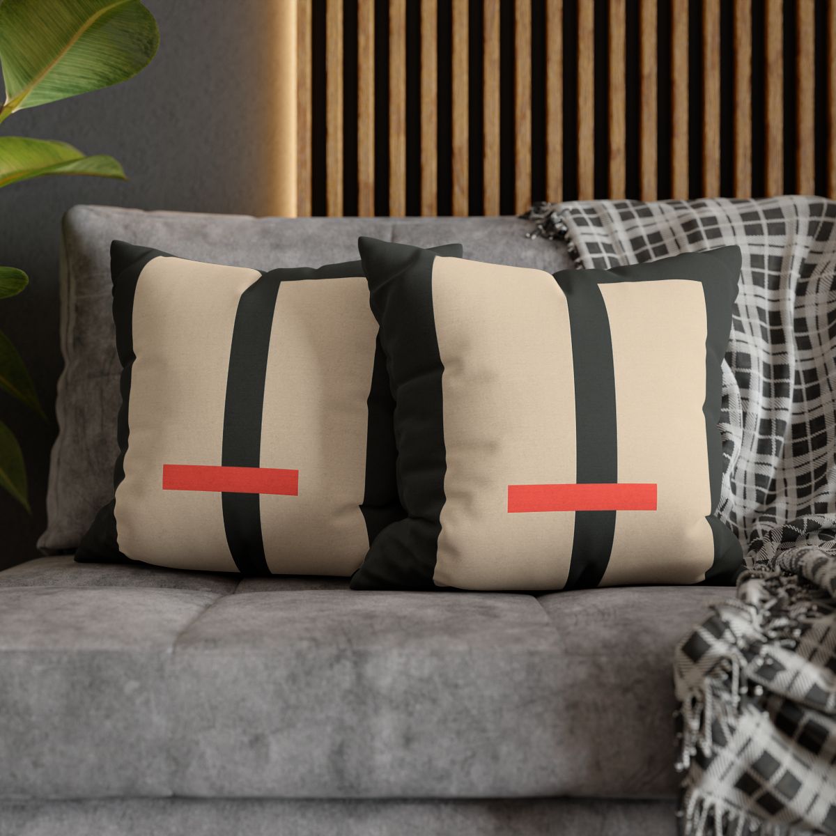 Offset Rectangle Pause personalized pillow covers