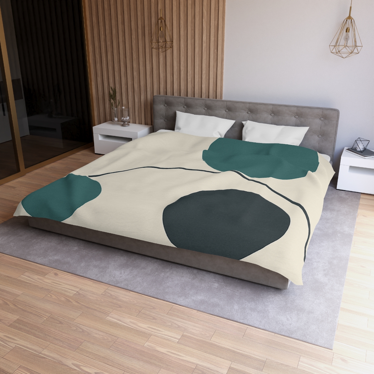 Offset Trio With Subtle Arc soft comforter duvets