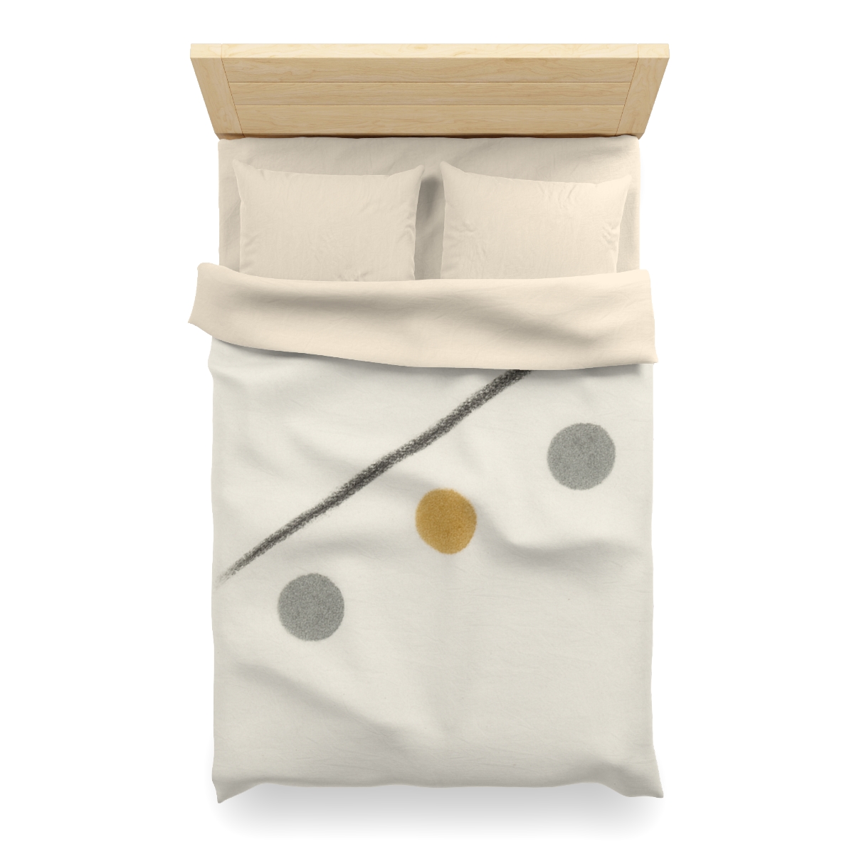 Diagonal Line And Triple Circles custom duvets