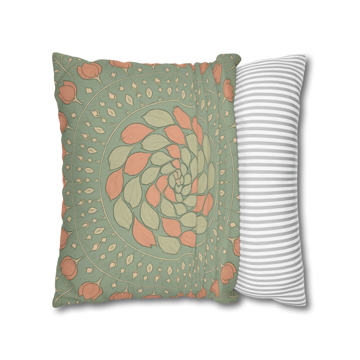 Bud Spiral Mandala designer print pillow cases