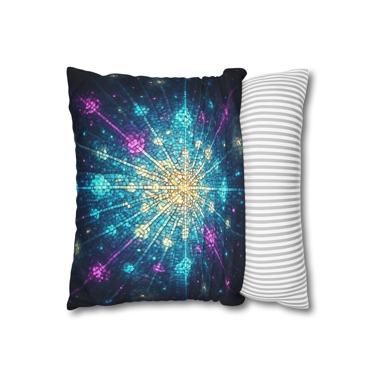 Photon Burst Mosaic designer print pillow cases