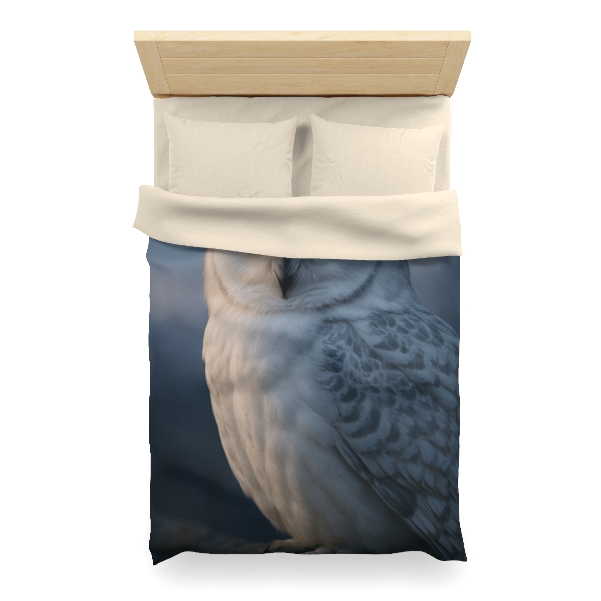 Twilight Watcher Snowy Owl personalized bedding duvets