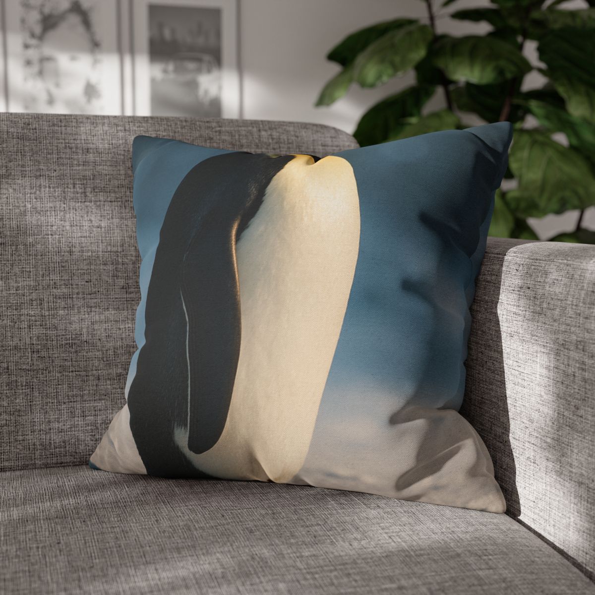 Silver Horizon Emperor Penguin stylish decorative pillowcases