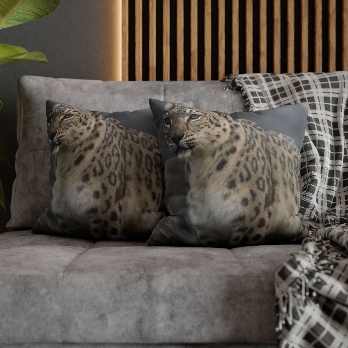 Snow Leopard Silent Summit trendy patterned pillow cases