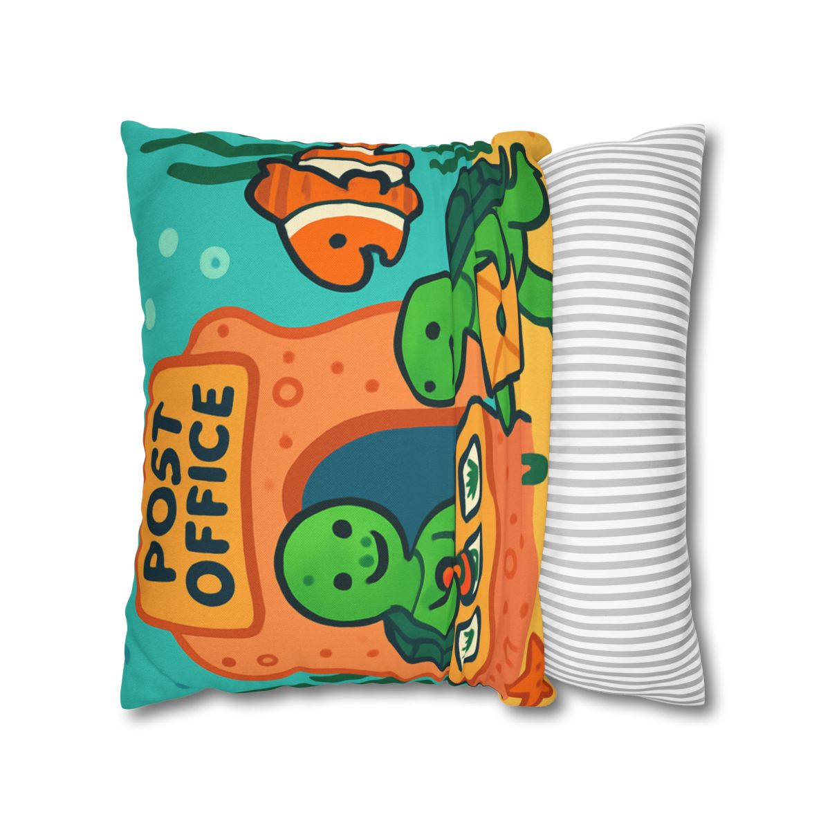 Coral Reef Post Office Run By Sea Turtles soft cotton pillow cases