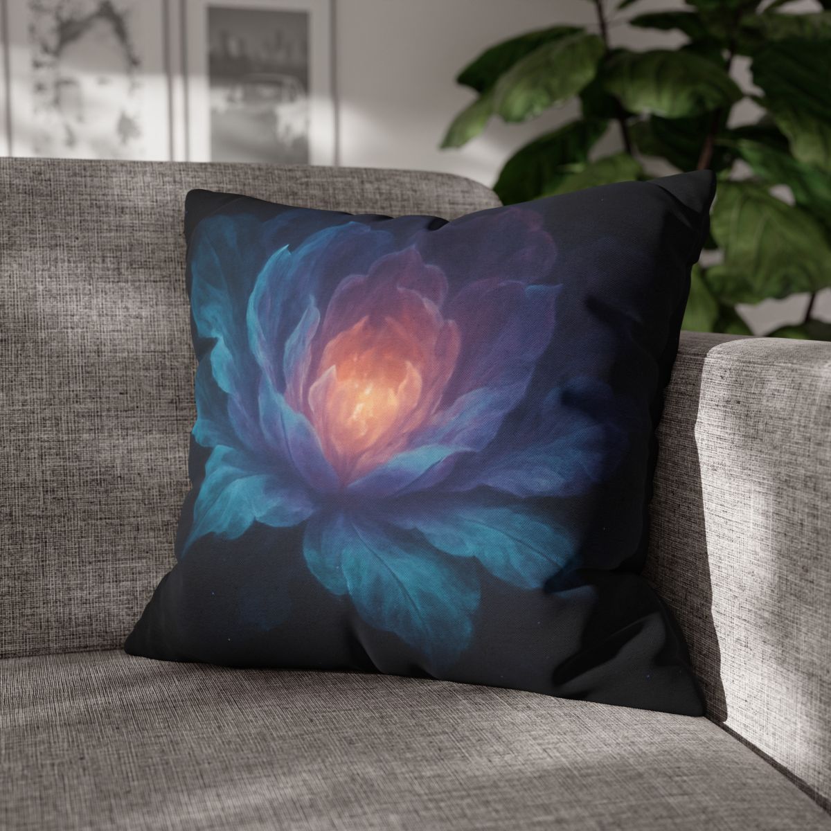 Prismatic Void Bloom comfortable bedding pillow covers