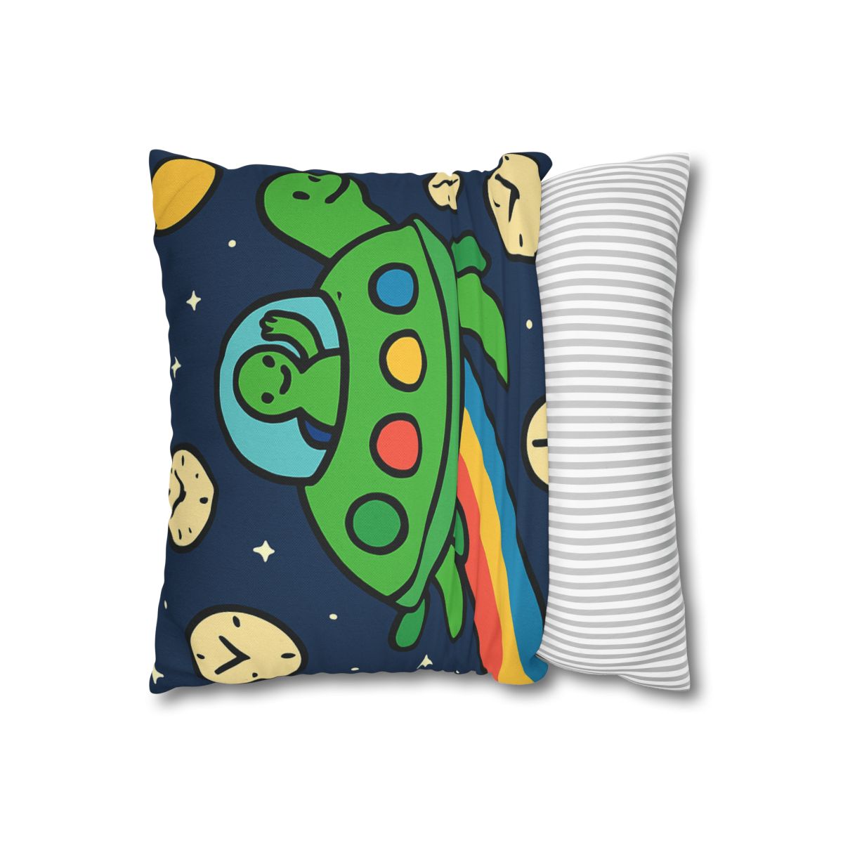 Time Traveling Turtle Spaceship stylish decorative pillowcases