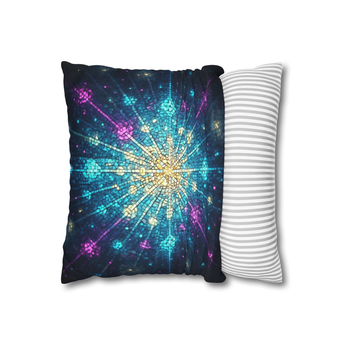 Photon Burst Mosaic designer print pillow cases