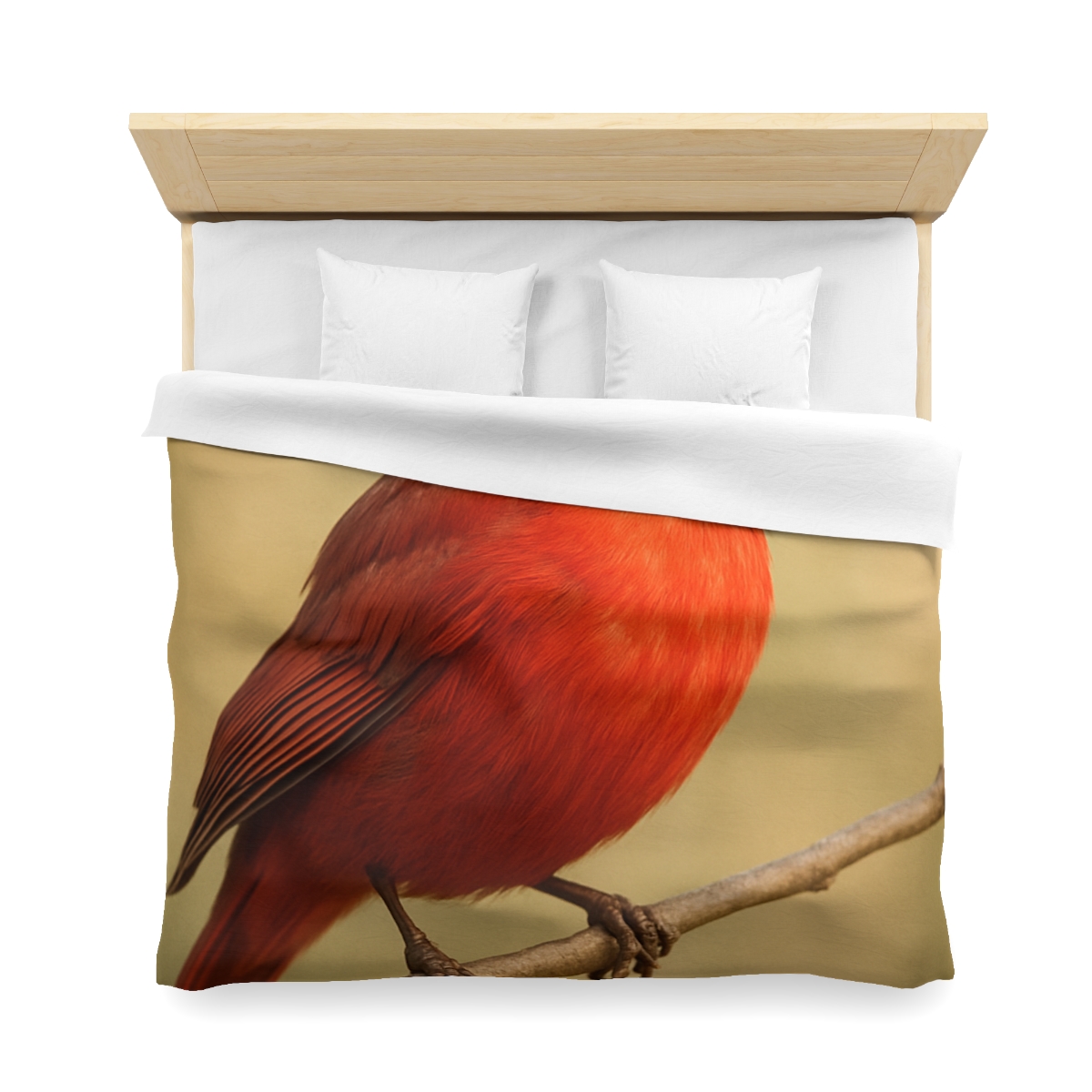 Crimson Hymn Cardinal designer printed duvets