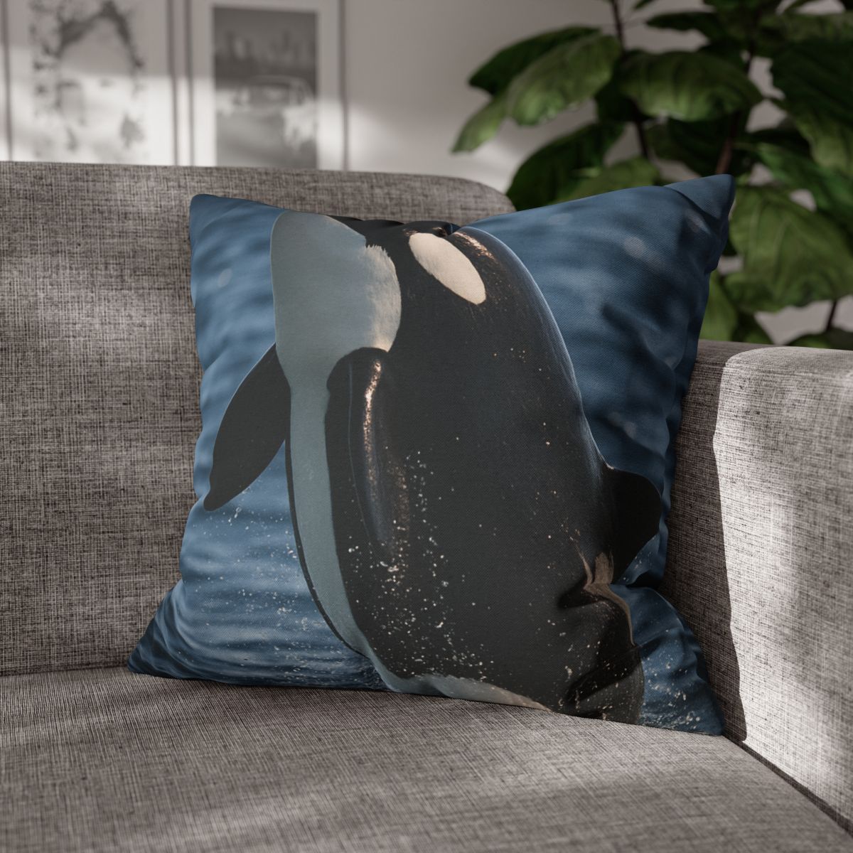 Tidal Monarch Orca soft cotton pillow cases