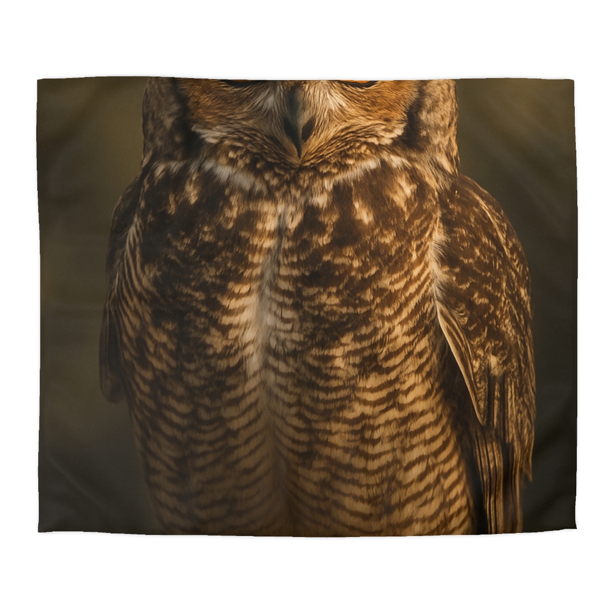 Nebula Gaze Great Horned Owl custom duvets