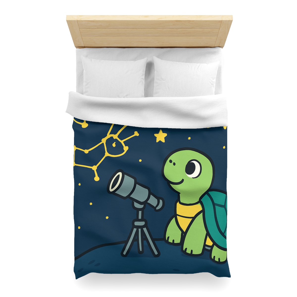 Stargazing Space Turtle stylish duvet covers