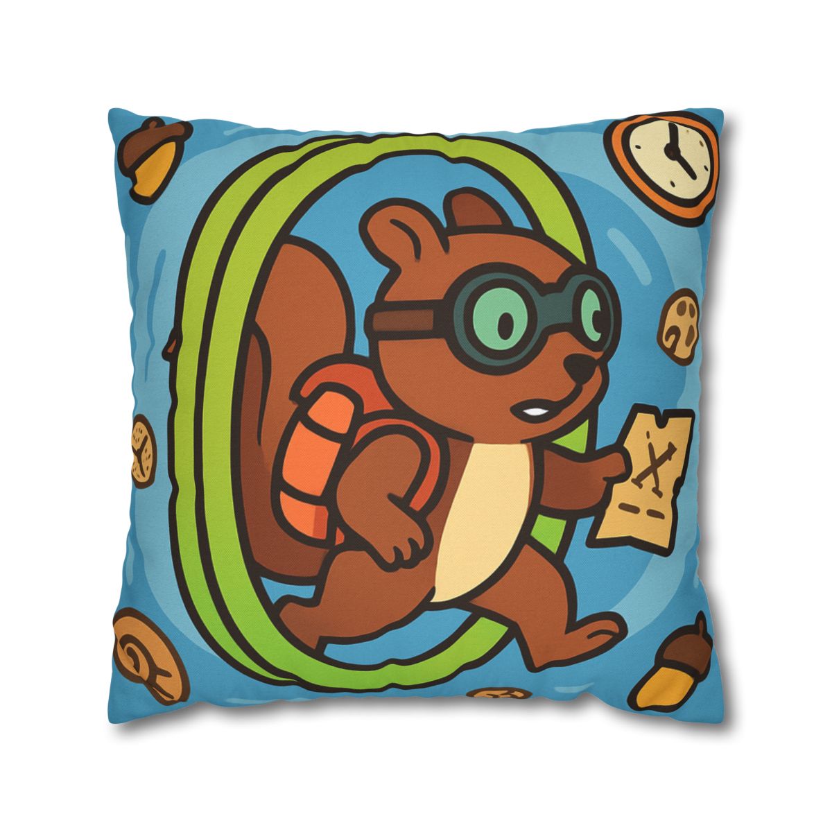 Time-Traveling Squirrel Explorer comfortable bedding pillow covers
