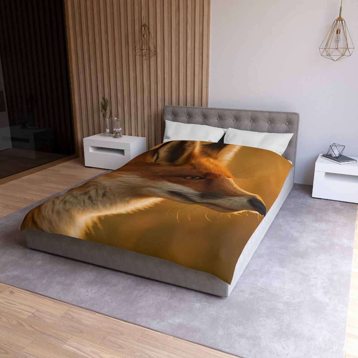 Amber Gaze Red Fox soft comforter duvets