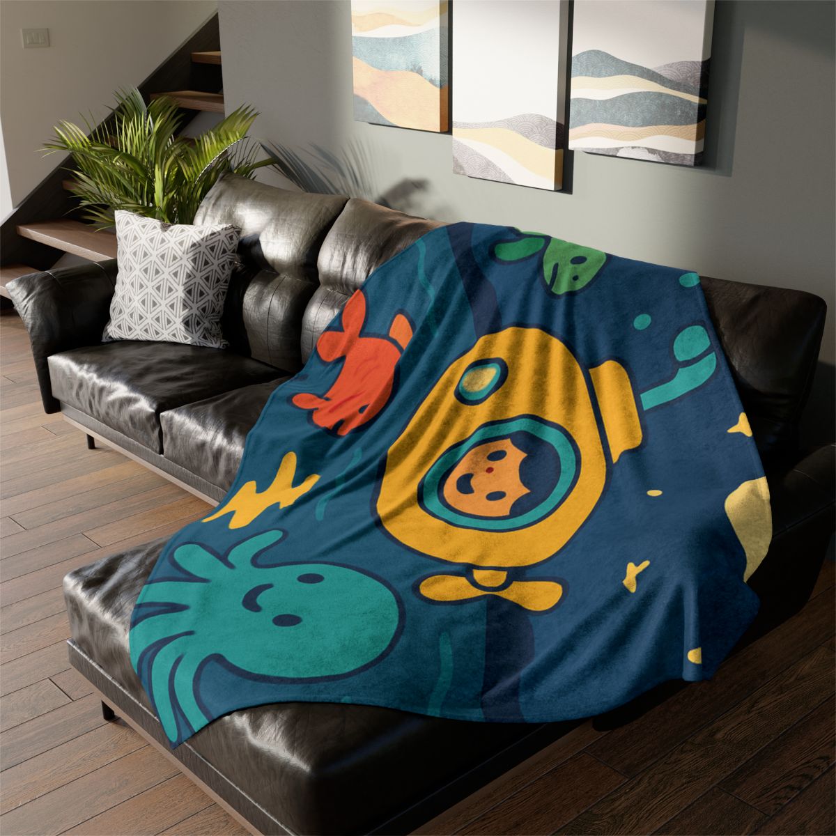Starry Ocean Explorers trendy patterned blankets