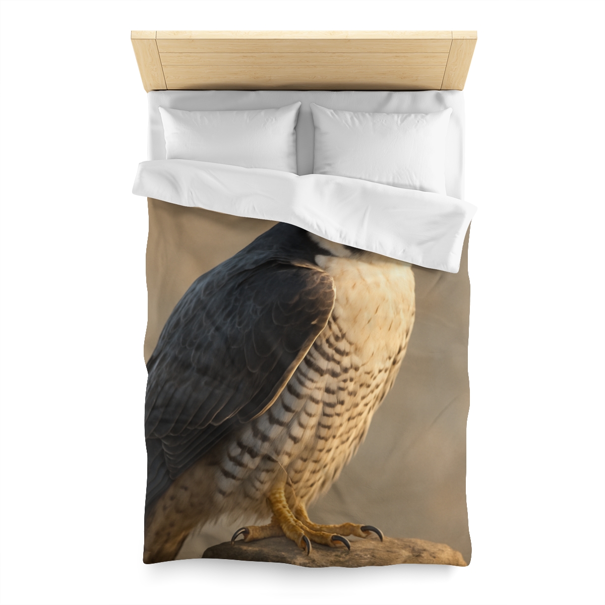 Silver Dusk Peregrine Falcon unique patterned duvets