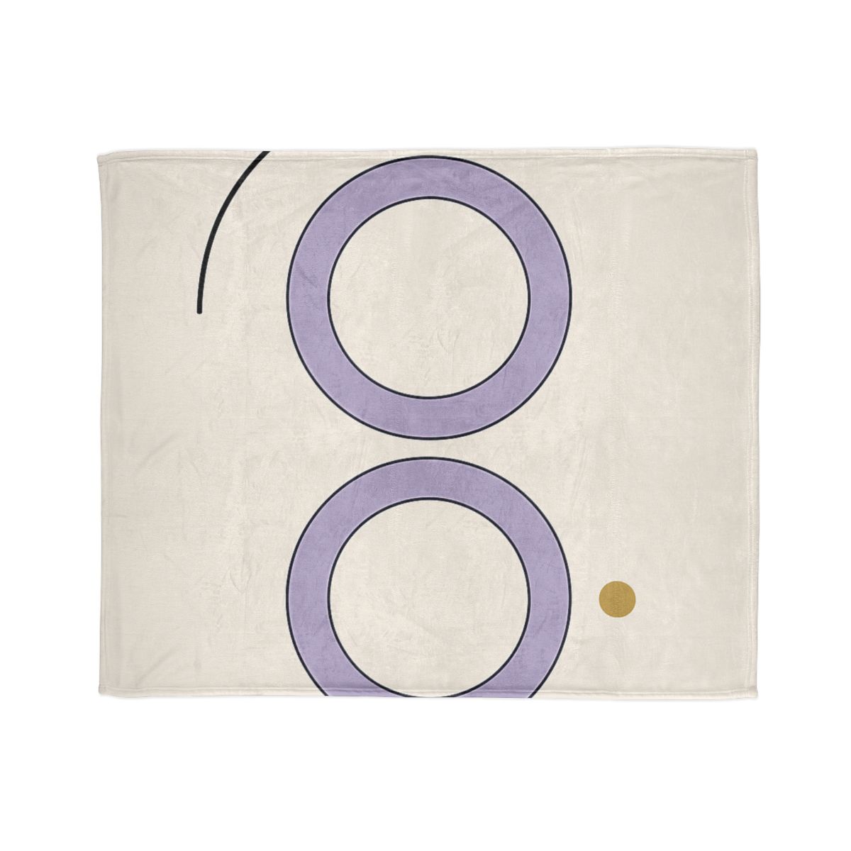 Arc Corner With Paired Rings personalized cozy blankets